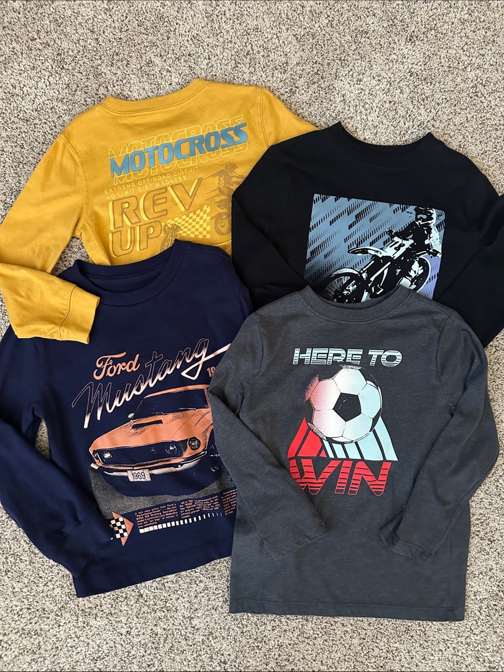 Carter's and Gap XS/4 Set of 4 Long-Sleeve Tees